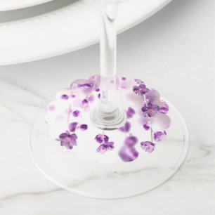 Étiquette Pour Verre De Vin Fleurs de cerisiers