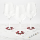 Étiquette Pour Verre De Vin Fleurs Mandala 4 (Lot)