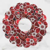 Étiquette Pour Verre De Vin Fleurs Mandala 4 (Dos)