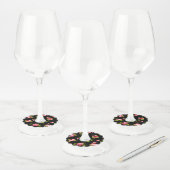 Étiquette Pour Verre De Vin Fleurs Motif 18 (Lot)