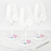 Étiquette Pour Verre De Vin Fleurs Motif 7 (Lot)