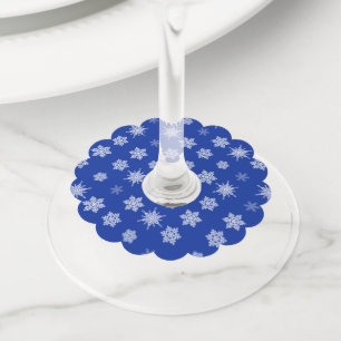 Étiquette Pour Verre De Vin Flocon de neige