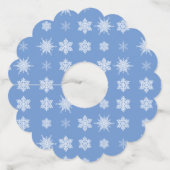 Étiquette Pour Verre De Vin Flocon de neige (Dos)