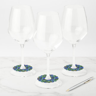 Étiquette Pour Verre De Vin Floral