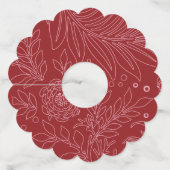 Étiquette Pour Verre De Vin Floral Design 30 (Dos)