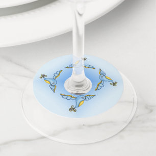 Étiquette Pour Verre De Vin Flying Imaginaire Bluebird Fancy Wings Yellow Tail