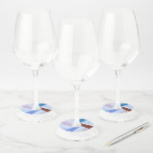 Étiquette Pour Verre De Vin Forme géométrique Abstraite 3 (Lot)