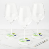 Étiquette Pour Verre De Vin Forme géométrique Abstraite 4 (Lot)