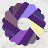 Étiquette Pour Verre De Vin Forme géométrique Abstraite 5 (Devant)