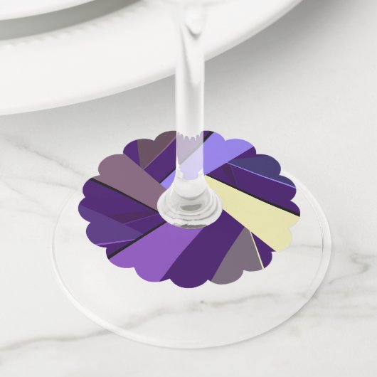 Étiquette Pour Verre De Vin Forme géométrique Abstraite 5 (De près)