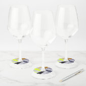 Étiquette Pour Verre De Vin Forme géométrique Abstraite 8 (Lot)