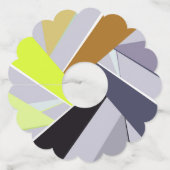 Étiquette Pour Verre De Vin Forme géométrique Abstraite 8 (Dos)