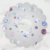 Étiquette Pour Verre De Vin Galaxie de diamant 3 (Dos)