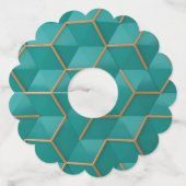 Étiquette Pour Verre De Vin géométrique (Devant)