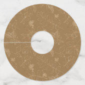 Étiquette Pour Verre De Vin Golden Automne Splash Mariage ID655 (Dos)