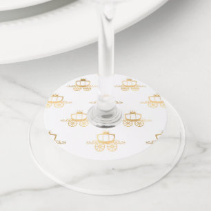 Étiquette Pour Verre De Vin Golden Coaches Cendrillon Princess