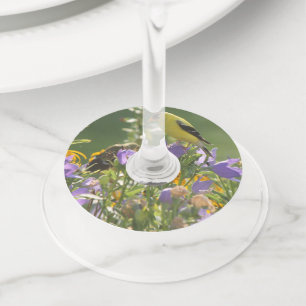 Étiquette Pour Verre De Vin Goldfinch Spring Garden Wedding