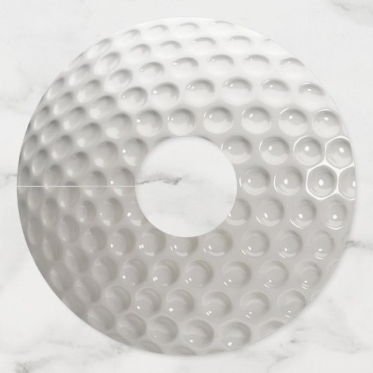 Étiquette Pour Verre De Vin Golf Ball Sport (Devant)