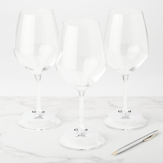Étiquette Pour Verre De Vin grand garçon ajouter nom félicitations date année (Lot)