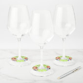 Étiquette Pour Verre De Vin green yellow doctor cartoon WEDDING stethosco (Lot)