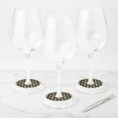 Étiquette Pour Verre De Vin Hippocampe Polygonal Or (Lot)