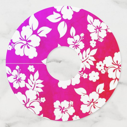 Étiquette Pour Verre De Vin Impression hawaïenne (Devant)