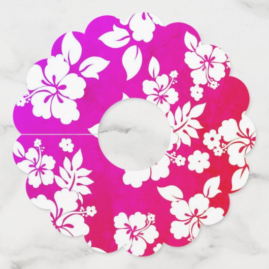 Étiquette Pour Verre De Vin Impression hawaïenne (Devant)