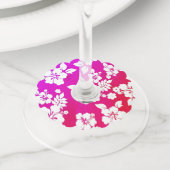 Étiquette Pour Verre De Vin Impression hawaïenne (De près)