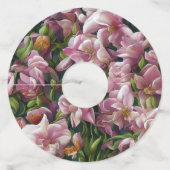 Étiquette Pour Verre De Vin Impressions fleurs sauvages (Dos)