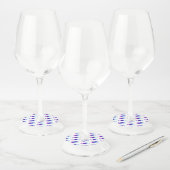 Étiquette Pour Verre De Vin Infinity with purple feather (Lot)