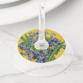 Étiquette Pour Verre De Vin Irises par Van Gogh (De près)