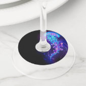 Étiquette Pour Verre De Vin Jellyfish éclatante couleur (De près)