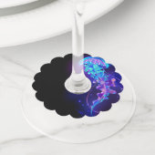 Étiquette Pour Verre De Vin Jellyfish éclatante couleur (De près)