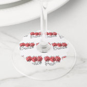 Étiquette Pour Verre De Vin Jeu de dés Bunco (De près)