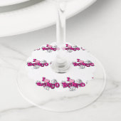 Étiquette Pour Verre De Vin Jeu de dés Bunco (De près)