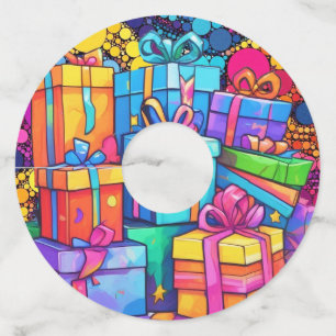 ÉTIQUETTE POUR VERRE DE VIN JEUX ANNIVERSAIRE À VOUS