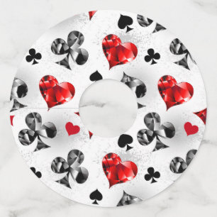 Étiquette Pour Verre De Vin Joueur de poker Parieur Enseigne de cartes Couleur