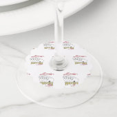 Étiquette Pour Verre De Vin Joueur Pinochle (De près)