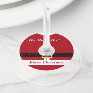 Étiquette Pour Verre De Vin Joyeux Noël - Père Noël - Cadeaux Pour Tous