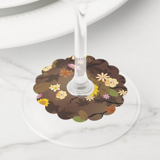 Étiquette Pour Verre De Vin Jungle imaginaire 3 (De près)