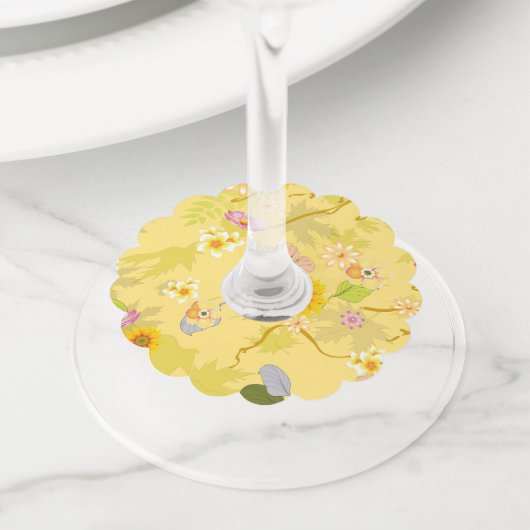 Étiquette Pour Verre De Vin Jungle imaginaire 5 (De près)