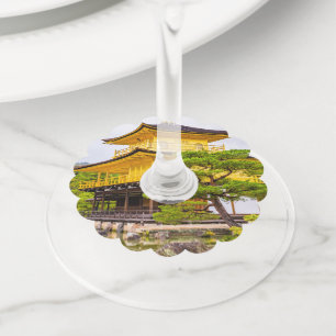 Étiquette Pour Verre De Vin Kinkaku-ji, pavillon doré, Kyoto