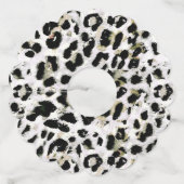 Étiquette Pour Verre De Vin Leopard - imprimé tacheté animal (Devant)