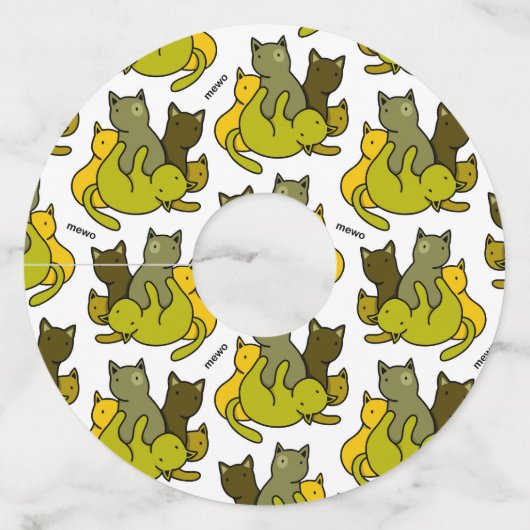 Étiquette Pour Verre De Vin Les chatons d'olive (Devant)