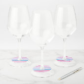Étiquette Pour Verre De Vin Lignes colorées (Lot)