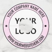 Étiquette Pour Verre De Vin Logo d'entreprise et Modèle de vignes texte (Devant)