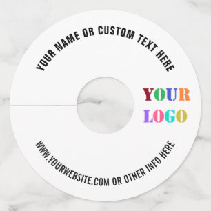 Étiquette Pour Verre De Vin Logo personnalisé ou photo Texte Vin Verre Modèle 