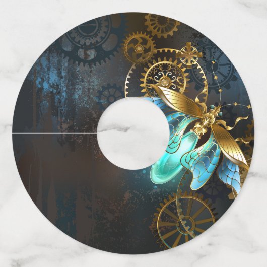 Étiquette Pour Verre De Vin Luciole de vapeur (Devant)