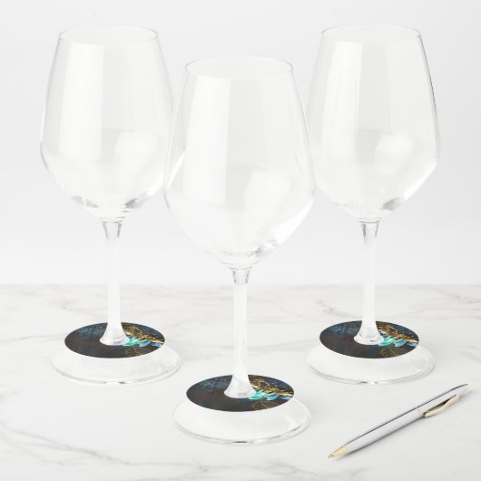 Étiquette Pour Verre De Vin Luciole de vapeur (Lot)