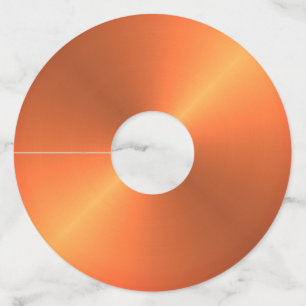Étiquette Pour Verre De Vin Lueur Rouille Orange